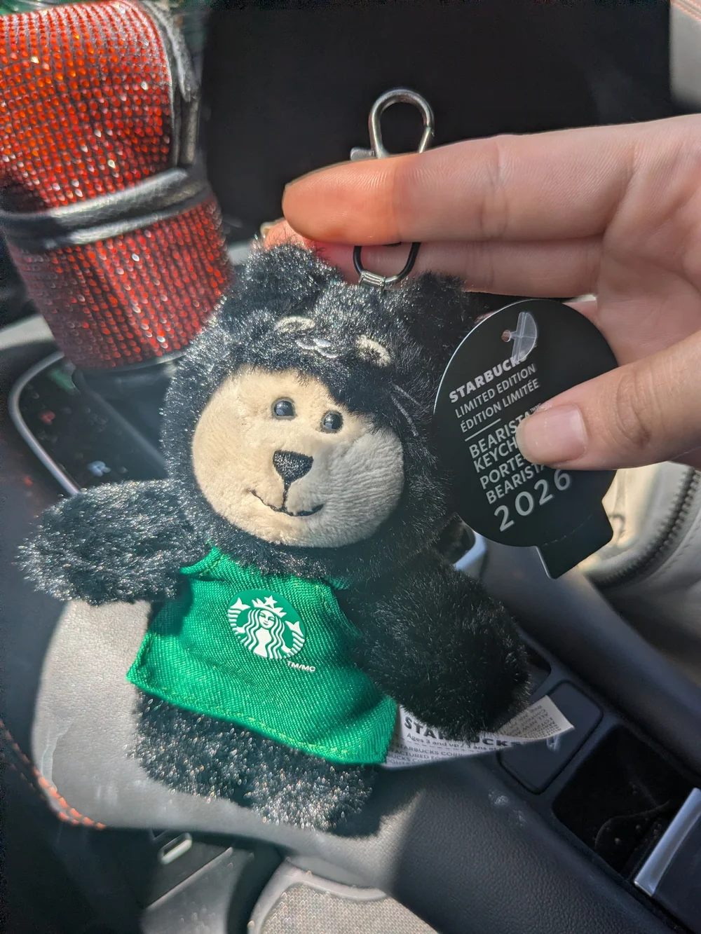 Starbucks 2026 Limited Edition Black Cat Bearista Keychain Plush